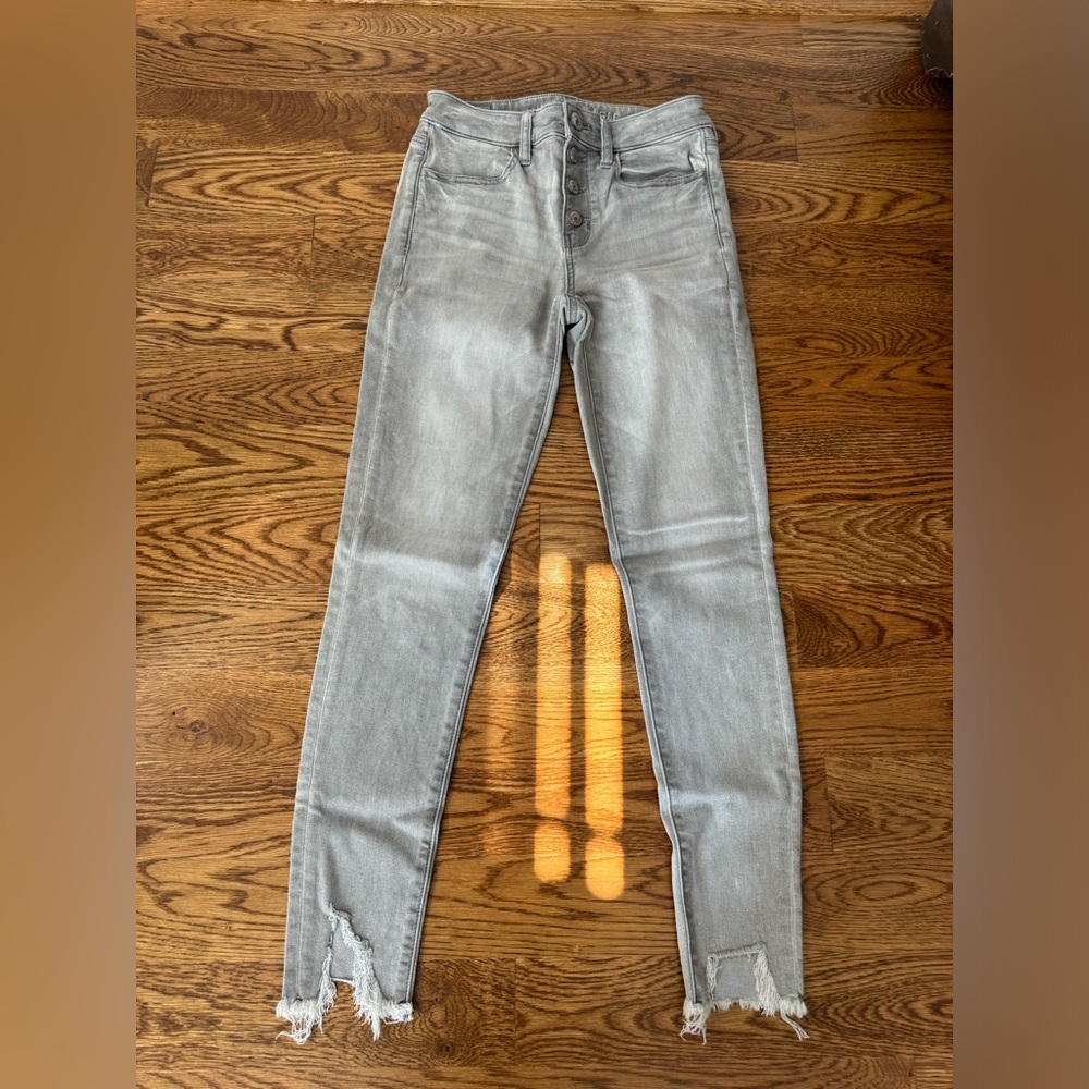 American Eagle Outfitters Next Level Stretch Gray Jeans